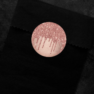 Adesivo Redondo Terra Cotta Glitter Dripe   Tubeira de tração