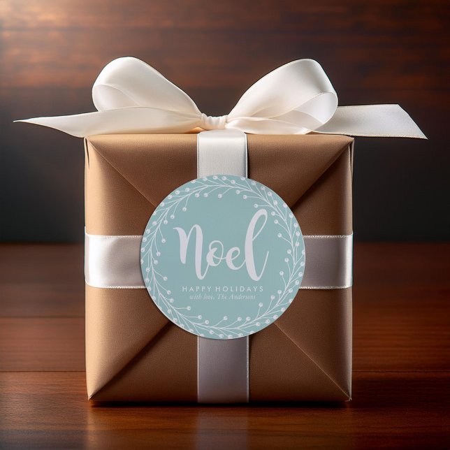 Adesivo Redondo Terra de Natal Azul (Criador carregado)