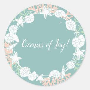 Adesivo Redondo Terra de Natal da Coastel Shell