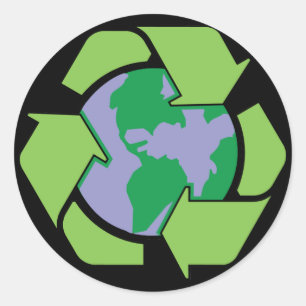 Adesivo Redondo Terra do reciclar