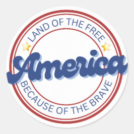 Adesivo Redondo Terra dos Libertos Por Causa da América Brava