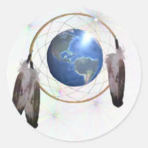 Adesivo Redondo Terra Dreamcatcher