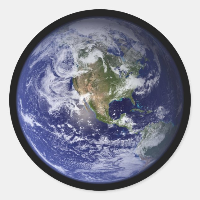Adesivo Redondo Terra estelar (Frente)