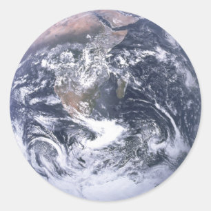 Adesivo Redondo Terra - foto de Apollo 17
