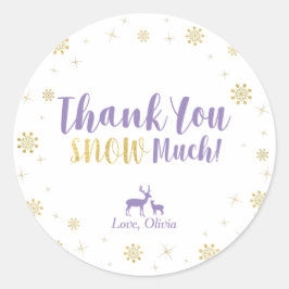 Adesivo Redondo Terra maravilhosa do inverno, Dourado personalizad