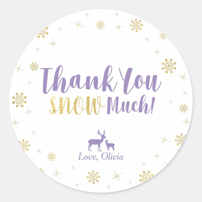 Adesivo Redondo Terra maravilhosa do inverno, Dourado personalizad (Frente)