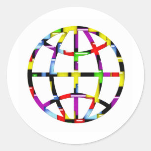 Adesivo Redondo terra mosaica