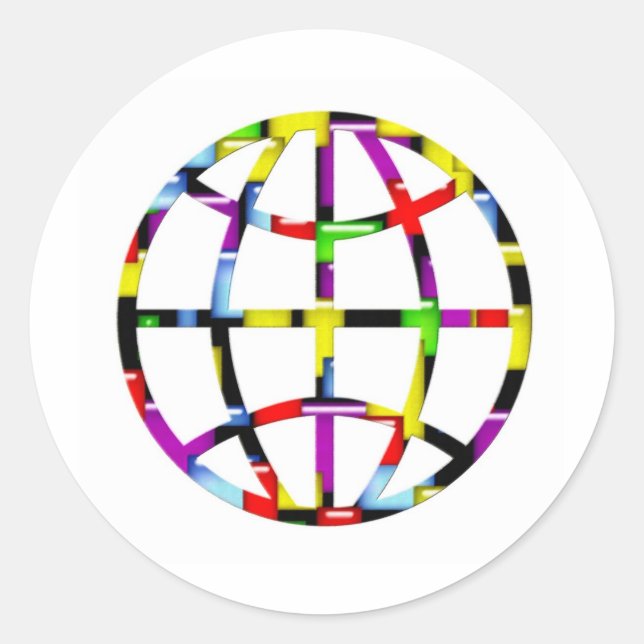 Adesivo Redondo terra mosaica (Frente)