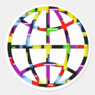 Adesivo Redondo terra mosaica