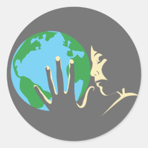 Adesivo Redondo Terra no coração