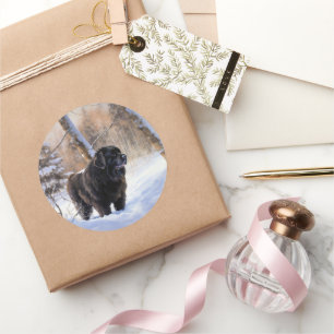 Adesivo Redondo Terra Nova Deixe-o nevar Natal