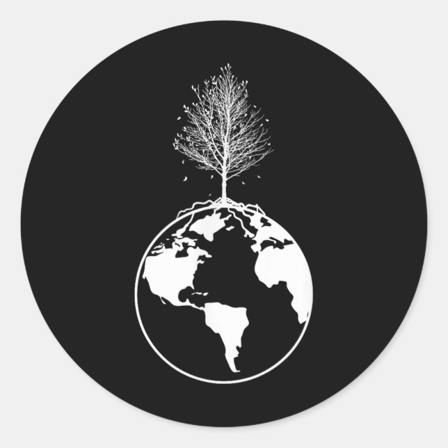Adesivo Redondo Terra Proteção Ambiental (Frente)