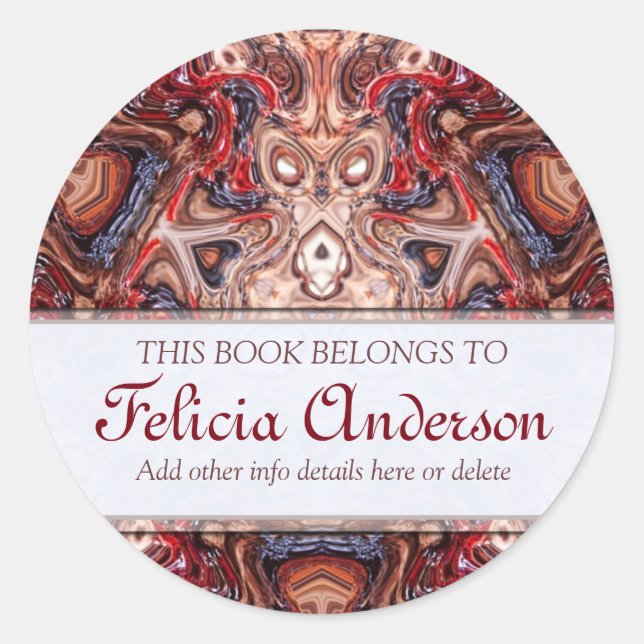 Adesivo Redondo Terra: Rótulo da Placa de Reserva (Frente)