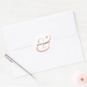 Adesivo Redondo Terracotta E comercial Casamento   Envelope Monogr