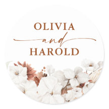 Terracotta e Flores Brancas Boho Wedding