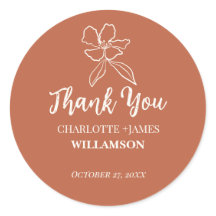 Terracotta: Favores De Casamento Floral Mínimo