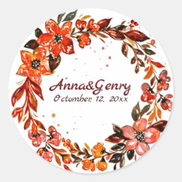 Adesivo Redondo Terracotta Flowers