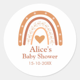 Adesivo Redondo Terracotta Gênero Costume do arco-íris neutro