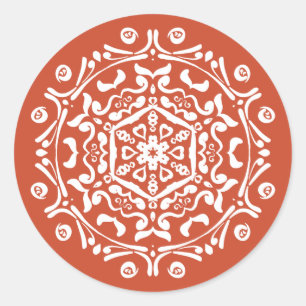 Adesivo Redondo Terracotta Mandala