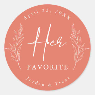 Adesivo Redondo Terracotta Seu Vestido Favorito De Casamento