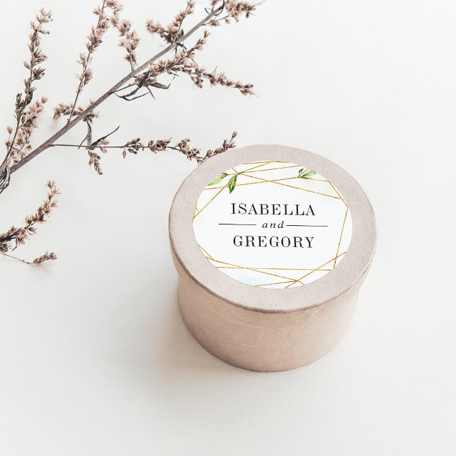 Adesivo Redondo Terrário | Casamento Botânico Verde (Criador carregado)