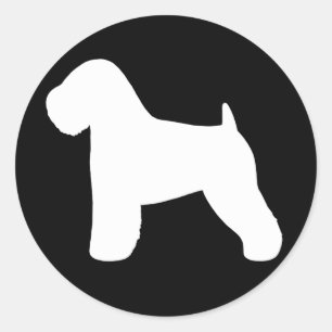 Adesivo Redondo Terrier Wheaten brandamente revestido