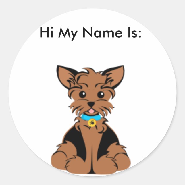 Adesivo Redondo Terrior - Ruffrey Sticker (Frente)