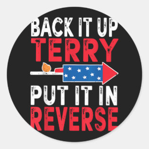 Adesivo Redondo Terry Colocou No Verso 4 De Julho Pat