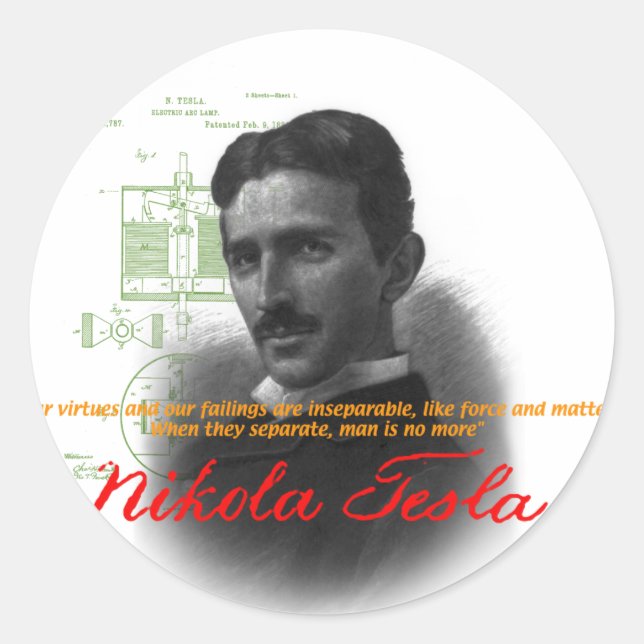 Adesivo Redondo Tesla (Frente)