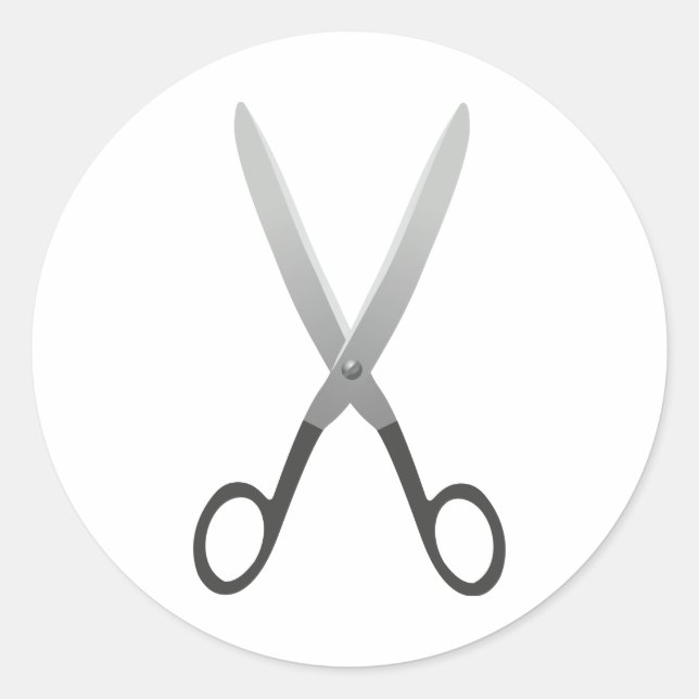 Adesivo Redondo Tesoura (Frente)