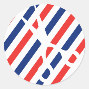 Adesivo Redondo Tesouras do barbeiro