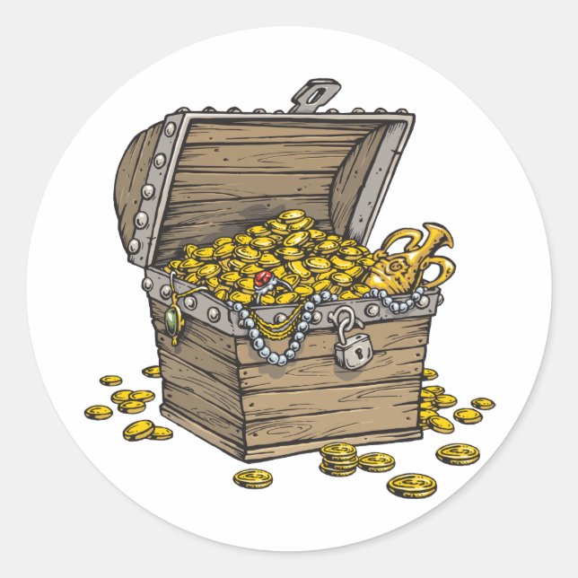Adesivo Redondo tesouro (Frente)