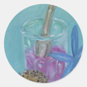 Adesivo Redondo Tesouros do mar