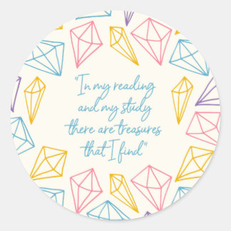 Adesivo Redondo "Tesouros Que Eu Encontro"