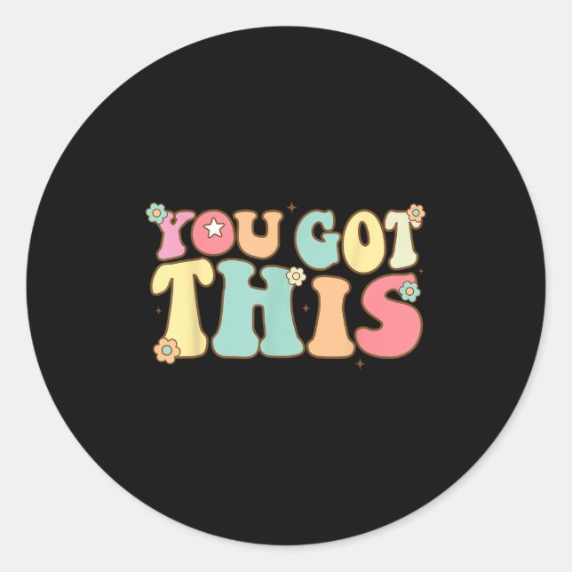 Adesivo Redondo Test Day Teacher Shirt Motivational Testing Day St (Frente)