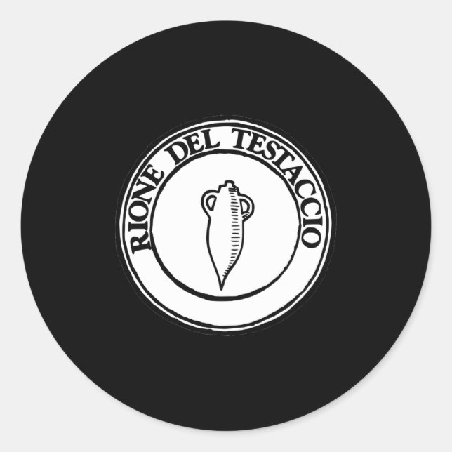 Adesivo Redondo Testaccio District - Symbol Of The Districts Of Ro (Frente)