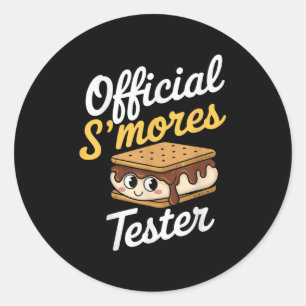 Adesivo Redondo Testador Oficial de Smores Acampamento Smores Kawa
