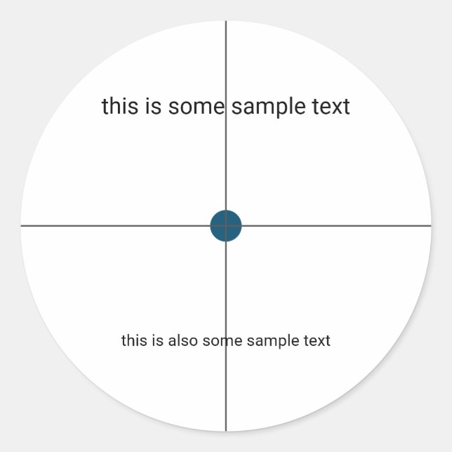 Adesivo Redondo teste de amostra (Frente)