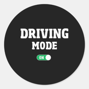 Adesivo Redondo Teste de Auto Escola - Dirigindo Licença de Motori