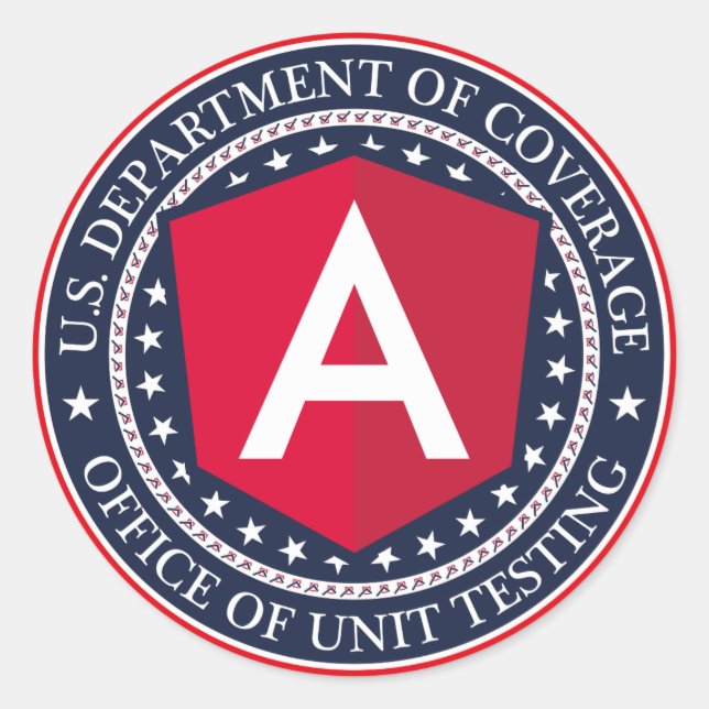 Adesivo Redondo Teste do Office of Unit (Frente)