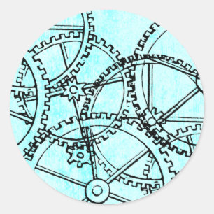 Adesivo Redondo Teste padrão 221 do Grunge