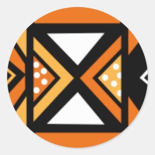 Adesivo Redondo Teste padrão africano