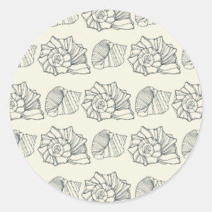 Adesivo Redondo Teste padrão decorativo dos escudos