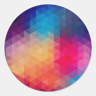 Adesivo Redondo Teste padrão geométrico do mosaico moderno
