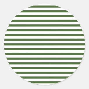 Adesivo Redondo Teste padrão moderno branco e verde das riscas