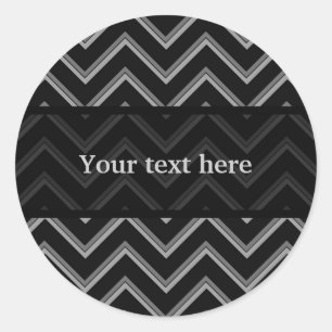 Adesivo Redondo Teste padrão preto e cinzento elegante da viga