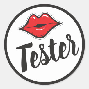 Adesivo Redondo TESTER Distribuidor de Batons e Produtos de Beleza