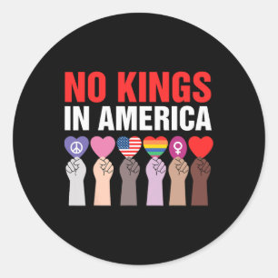 Adesivo Redondo Teto Anti-Trump Democracy No Kings In America