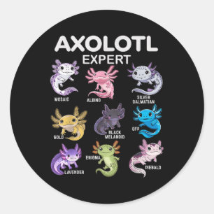 Adesivo Redondo Teto Axolotl Cute Para Meninos &amp; Raparigas Ou 