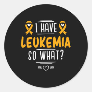 Adesivo Redondo Teto de Leucemia Crônica - Sensibilização para a L